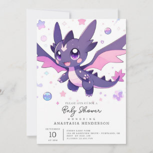 Little Dragon Baby Shower Inbjudningar