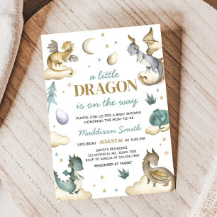 Little Dragon Baby Shower Inbjudningar