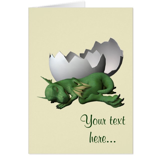 Little Dragon Hälsningskort (Framsidan)