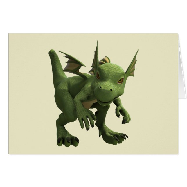 Little Dragon Hälsningskort (Framsidan Horizontal)