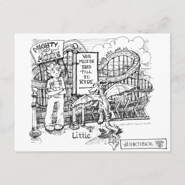 Little Dragon på Theme Park Vykort (Framsida)