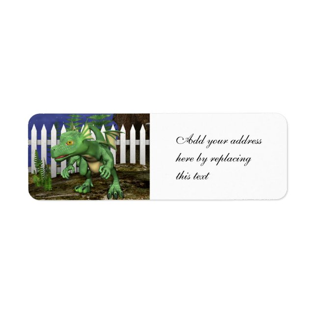 Little Dragon Returadress Etikett (Framsidan)