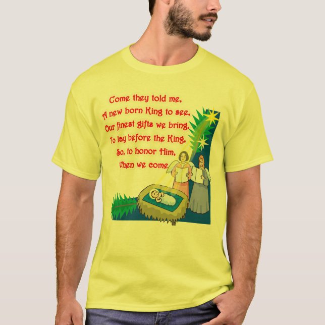 Little Drummer Boy Lyrics on T shirts and Gifts (Framsida)