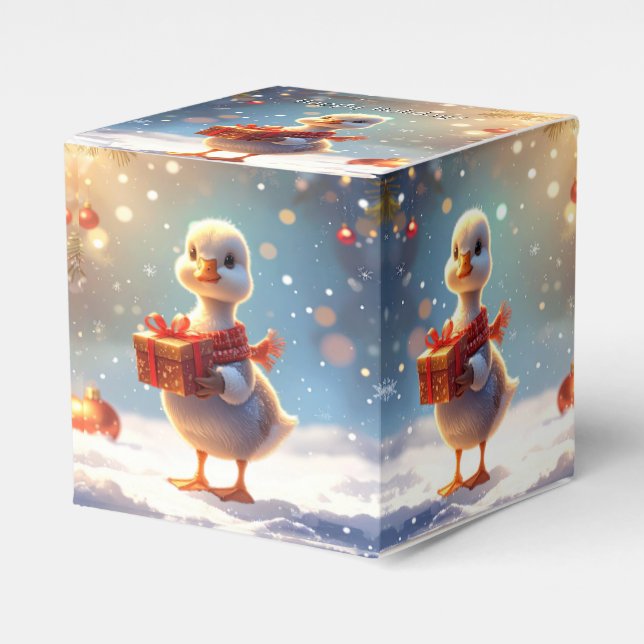 Little Duck Holiday Favor Box Presentaskar (Framsidan Sidan)