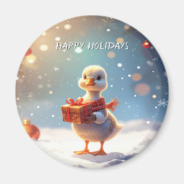 Little Duck Holiday Magnet