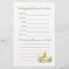Little Duckling Anka Baby Shower Guessing Game