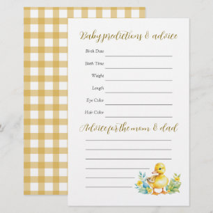 Little Duckling Anka Baby Shower Guessing Game