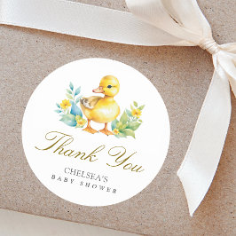 Little Duckling Anka Baby Shower Tack Runt Klistermärke