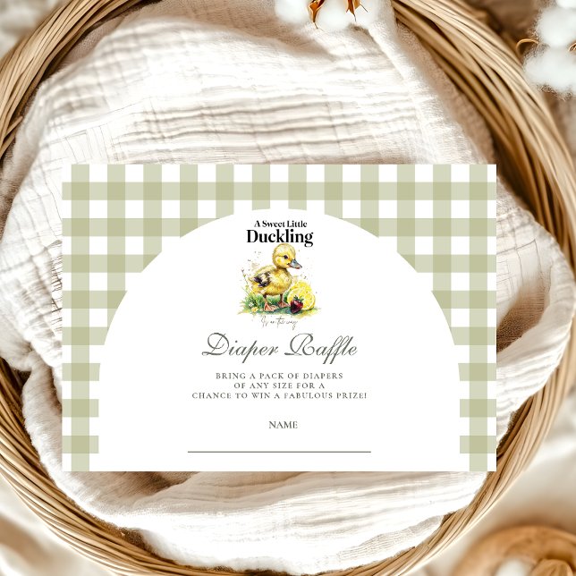 Little Duckling Baby Shower Diapper Raffle Tilläggskort (Skapare uppladdad)