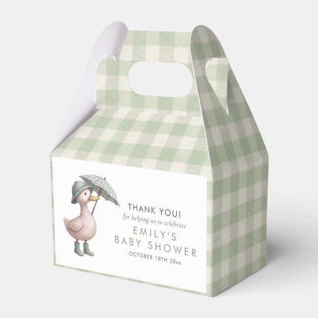 Little Duckling Baby Shower Guest Thank You Presentaskar (Framsidan Sidan)