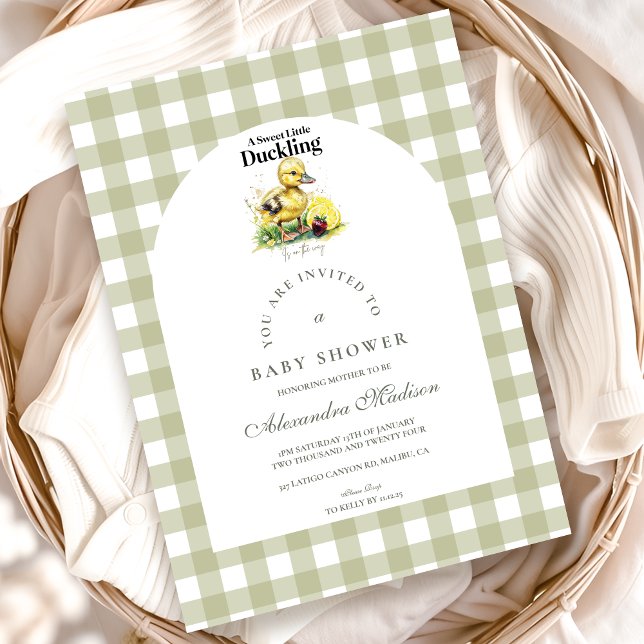 Little Duckling Baby Shower Inbjudningar (Skapare uppladdad)
