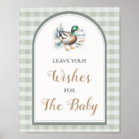 Little Duckling Baby Shower Lämnar Önskemål