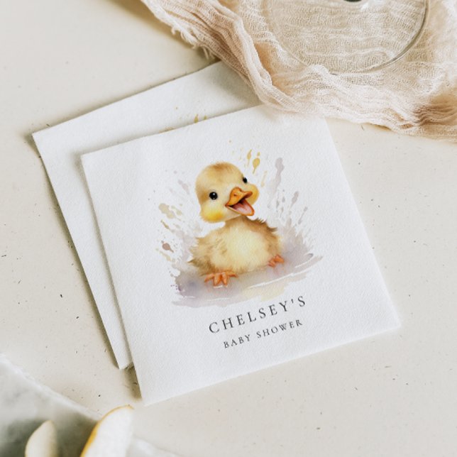 Little Duckling Baby Shower Pappersservett (Skapare uppladdad)