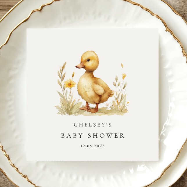 Little Duckling Baby Shower Pappersservett (Skapare uppladdad)