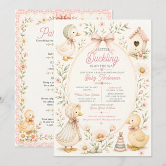 Little Duckling Dreams Baby Shower Invitation Inbjudningar