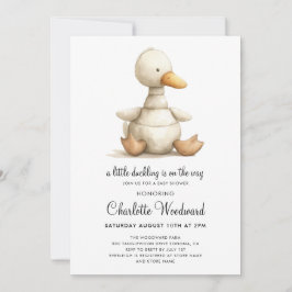 Little Duckling Gender Neutral Boho Baby Shower Inbjudningar