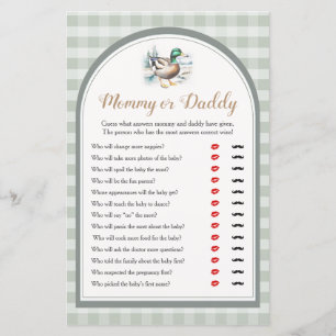 Little Duckling Gingham Baby Shower Mamma eller pa