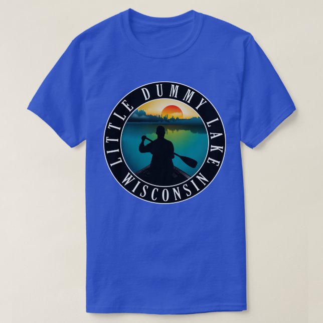 Little Dummy Sjö Wisconsin Canoeing T Shirt (Design framsida)