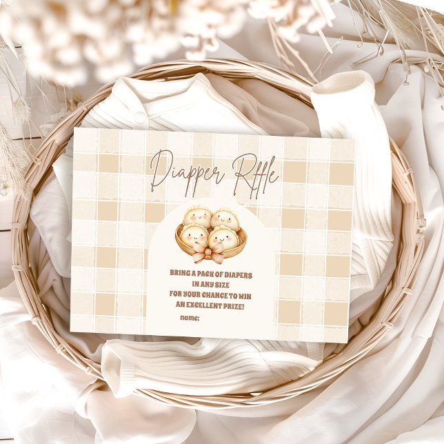 Little Dumpling Baby Shower Diapper Raffle Tilläggskort (Skapare uppladdad)