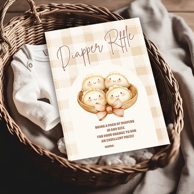 Little Dumpling Baby Shower Diapper Raffle Tilläggskort (Skapare uppladdad)