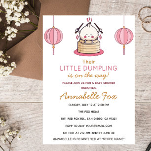 Little Dumpling Baby Shower Inbjudningar