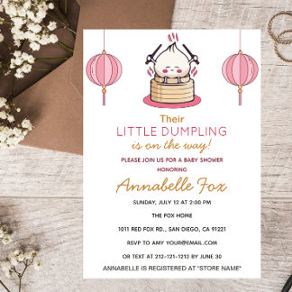Little Dumpling Baby Shower Inbjudningar