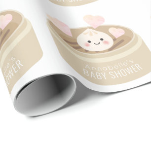 Little Dumpling Baby Shower White Presentpapper