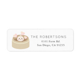 Little Dumpling Baby Shower White Returadress Etikett