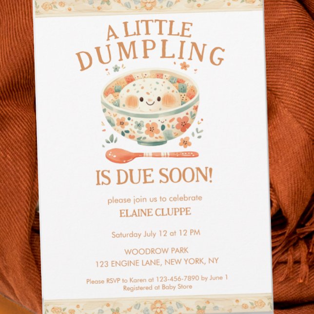 Little Dumpling Bao Bun Baby Shower Inbjudningar (Skapare uppladdad)