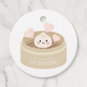 Little Dumpling Birthday Tack Gåvor Etiketter