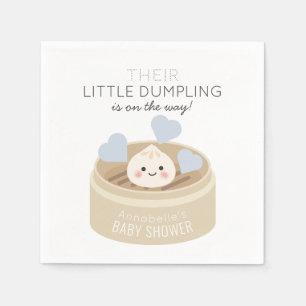 Little Dumpling Blue Baby Shower Napkins Pappersservett