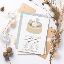 Little Dumpling Boy Shower by Mail Inbjudningar