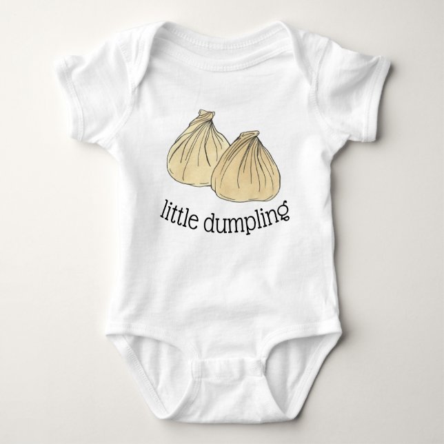 LITTLE DUMPLING Chinese Food Shumai Dim Sum T Shirt (Framsida)