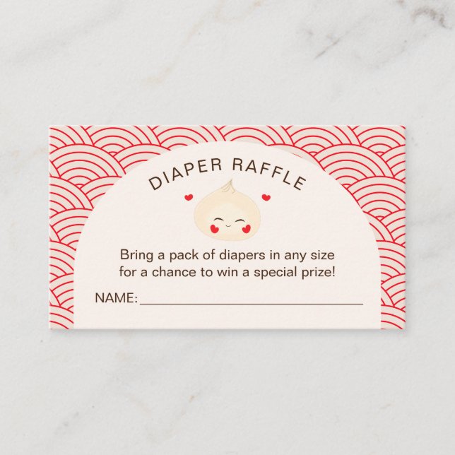 Little Dumpling Dim Sum Baby Shower Tilläggskort (Framsida)