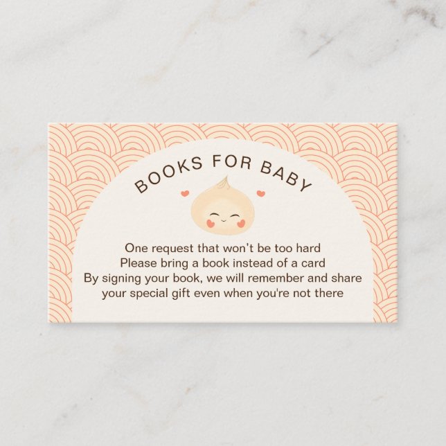 Little Dumpling Dim Sum Baby Shower Tilläggskort (Framsida)