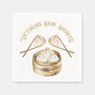 Little Dumpling Dim Sum Gender Neutral Baby Shower Pappersservett