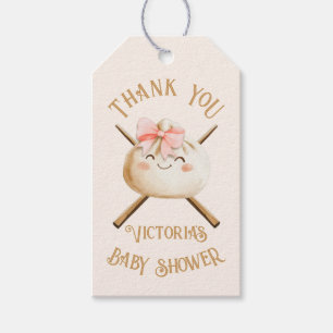 Little Dumpling Dim Sum Girl Baby Shower Presentetikett