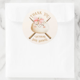 Little Dumpling Dim Sum Girl Baby Shower Runt Klistermärke