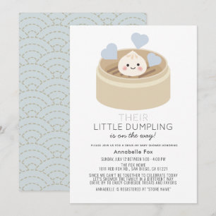 Little Dumpling Drive by Boy Baby Shower Inbjudningar