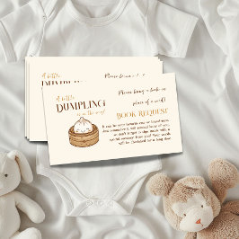 Little Dumpling Kawaii Baby Shower Bok-begäran Tilläggskort