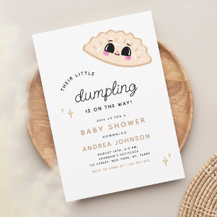 Little Dumpling Kawaii Gender Neutral Baby Shower Inbjudningar