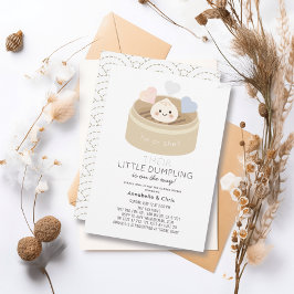 Little Dumpling Steamer Gender Reveal Inbjudningar