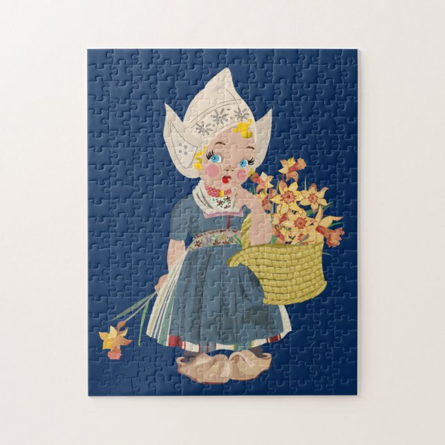 LITTLE DUTCH GIRL ART JIGSAW PUZZLE PUSSEL (Vertikal)