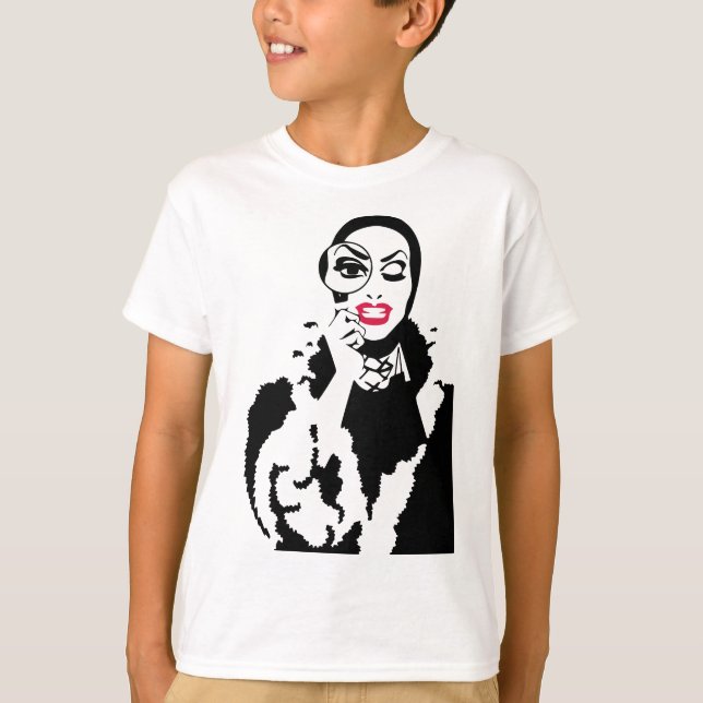Little Edie Monsoon Drag Queen Tävling Graphic T Shirt (Framsida)