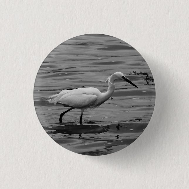 Little Egret Badge Knapp (Framsida)