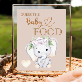 Little Elephant Baby Shower gissar Baby mat Poster