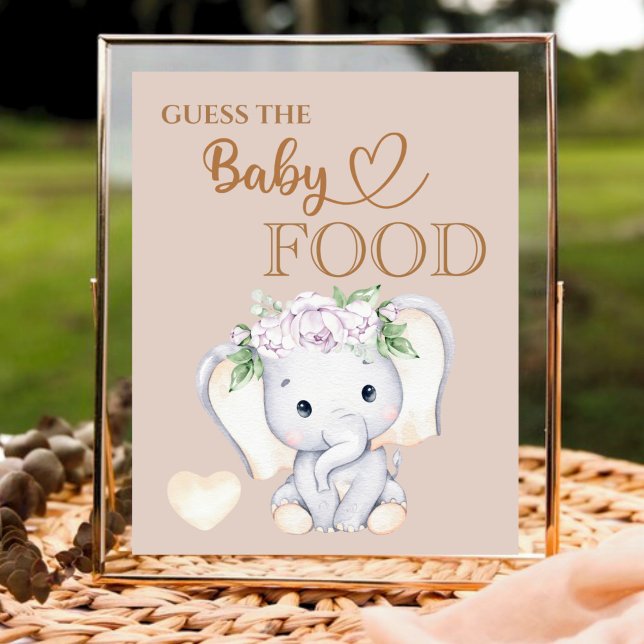 Little Elephant Baby Shower gissar Baby mat Poster (Skapare uppladdad)