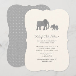 Little Elephant Baby Shower Inbjudan