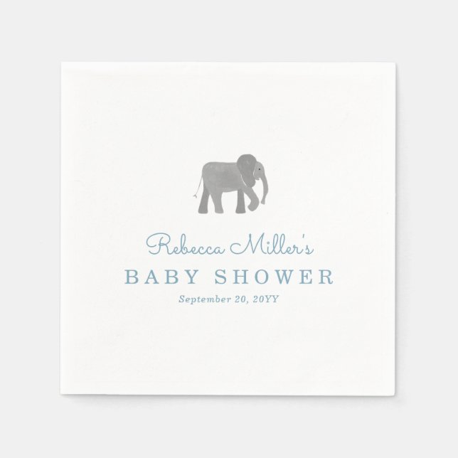 Little Elephant Baby Shower Pappersservett (Framsidan)