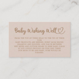 Little Elephant Baby Shower, Wishing well. Tilläggskort